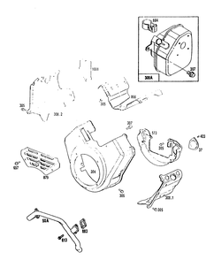 Exhaust Diagram and Parts List for 9404-2-3ZC40A  Briggs and Stratton Generator
